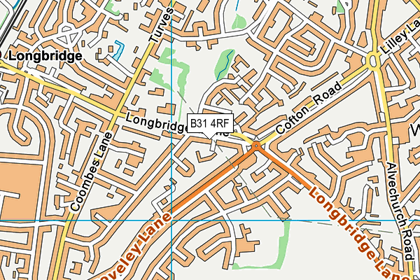 B31 4RF map - OS VectorMap District (Ordnance Survey)