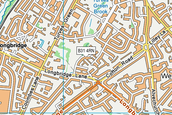 B31 4RN map - OS VectorMap District (Ordnance Survey)