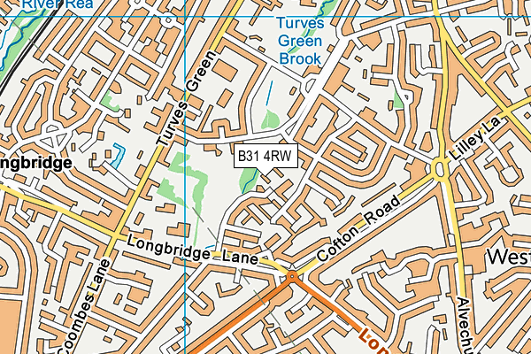 B31 4RW map - OS VectorMap District (Ordnance Survey)