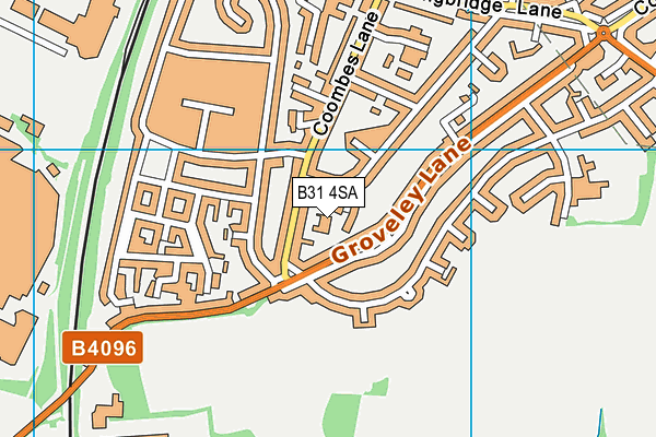 B31 4SA map - OS VectorMap District (Ordnance Survey)