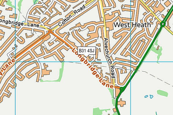 B31 4SJ map - OS VectorMap District (Ordnance Survey)