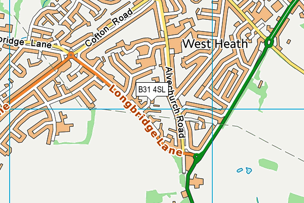 B31 4SL map - OS VectorMap District (Ordnance Survey)