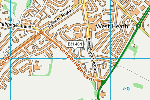 B31 4SN map - OS VectorMap District (Ordnance Survey)