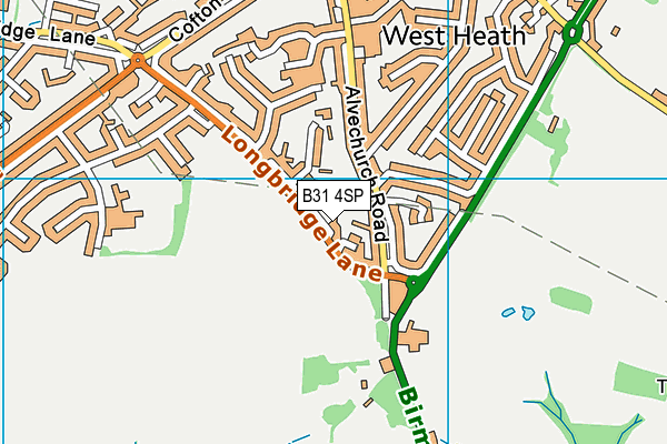 B31 4SP map - OS VectorMap District (Ordnance Survey)