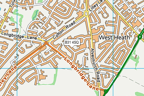 B31 4SQ map - OS VectorMap District (Ordnance Survey)