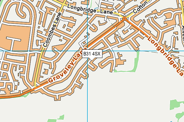 B31 4SX map - OS VectorMap District (Ordnance Survey)