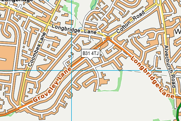 B31 4TJ map - OS VectorMap District (Ordnance Survey)