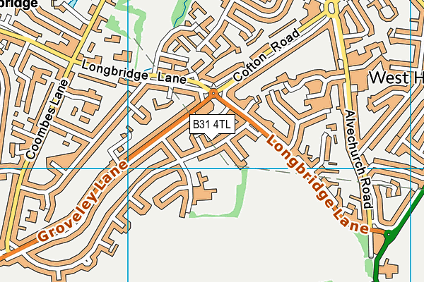 B31 4TL map - OS VectorMap District (Ordnance Survey)