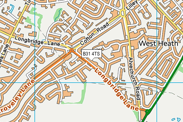 B31 4TS map - OS VectorMap District (Ordnance Survey)