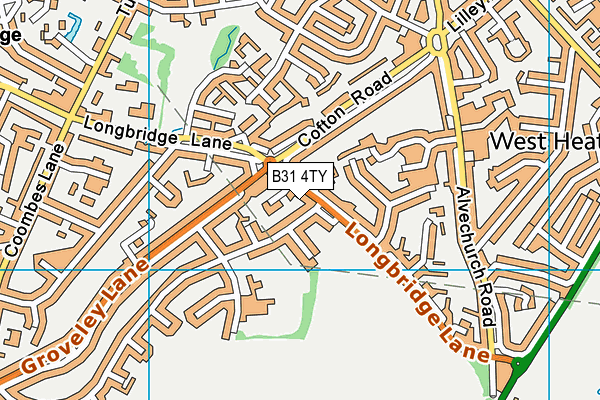 B31 4TY map - OS VectorMap District (Ordnance Survey)