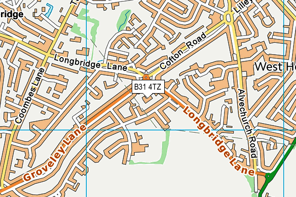 B31 4TZ map - OS VectorMap District (Ordnance Survey)