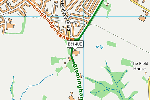 B31 4UE map - OS VectorMap District (Ordnance Survey)