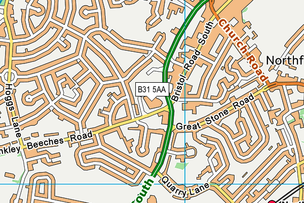 B31 5AA map - OS VectorMap District (Ordnance Survey)