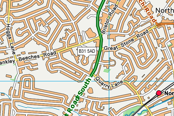 B31 5AD map - OS VectorMap District (Ordnance Survey)