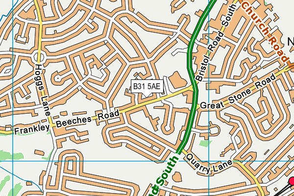 B31 5AE map - OS VectorMap District (Ordnance Survey)