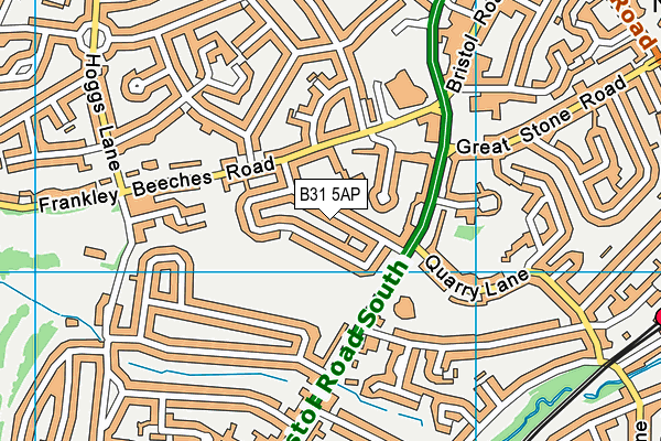 B31 5AP map - OS VectorMap District (Ordnance Survey)