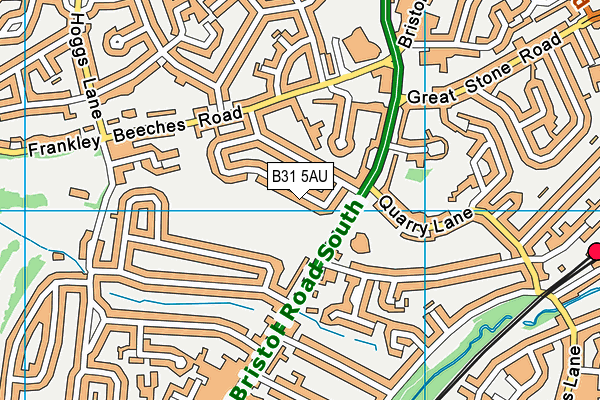 B31 5AU map - OS VectorMap District (Ordnance Survey)