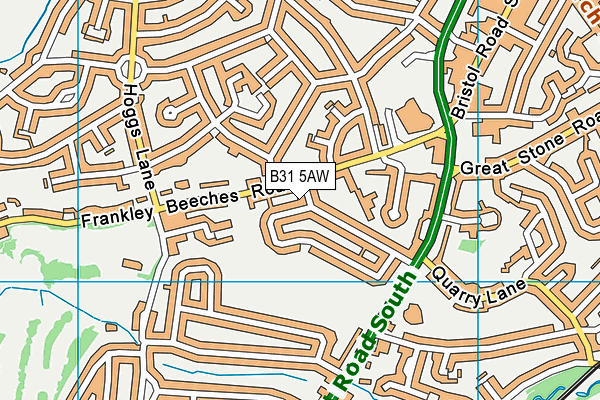 B31 5AW map - OS VectorMap District (Ordnance Survey)