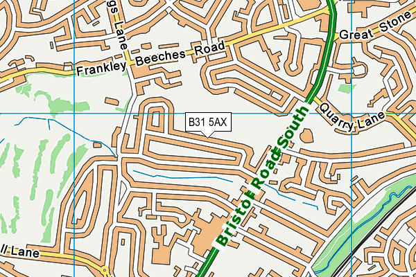 B31 5AX map - OS VectorMap District (Ordnance Survey)