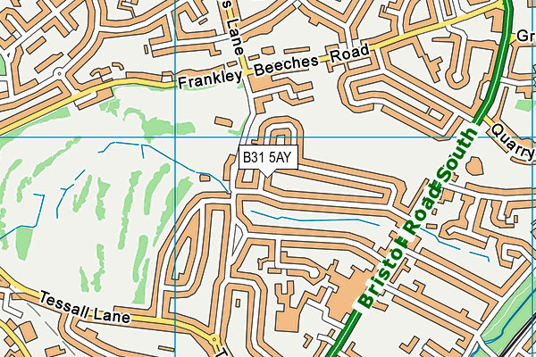 B31 5AY map - OS VectorMap District (Ordnance Survey)
