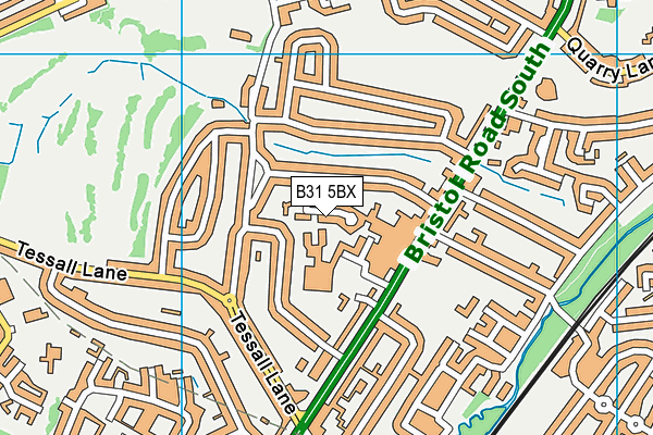 B31 5BX map - OS VectorMap District (Ordnance Survey)