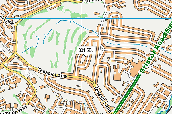 B31 5DJ map - OS VectorMap District (Ordnance Survey)