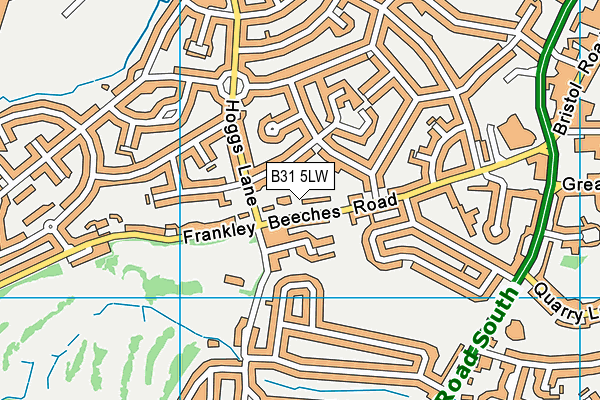 B31 5LW map - OS VectorMap District (Ordnance Survey)