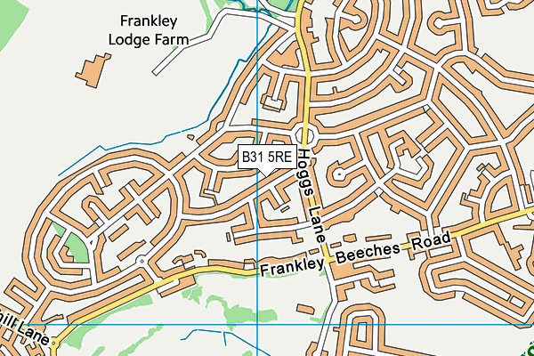 B31 5RE map - OS VectorMap District (Ordnance Survey)