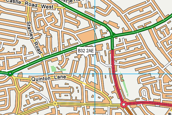 B32 2AE map - OS VectorMap District (Ordnance Survey)