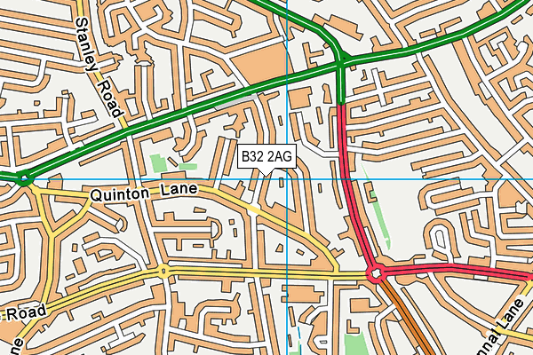 B32 2AG map - OS VectorMap District (Ordnance Survey)