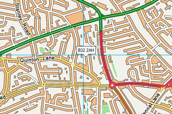 B32 2AH map - OS VectorMap District (Ordnance Survey)