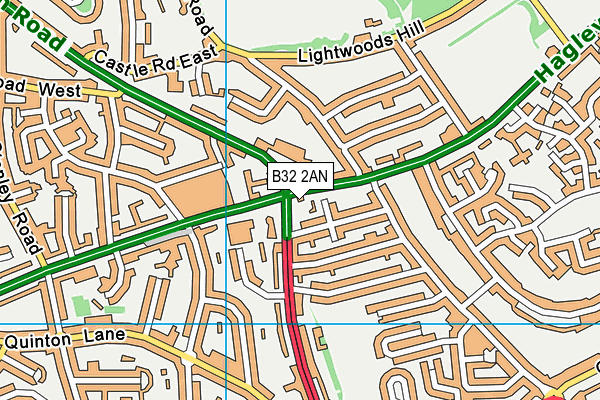 B32 2AN map - OS VectorMap District (Ordnance Survey)