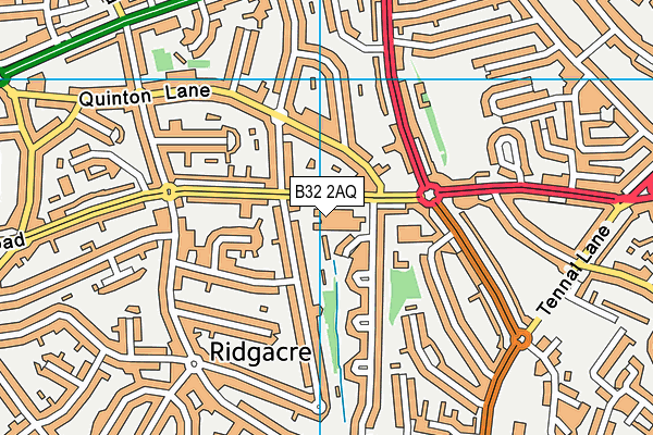 B32 2AQ map - OS VectorMap District (Ordnance Survey)