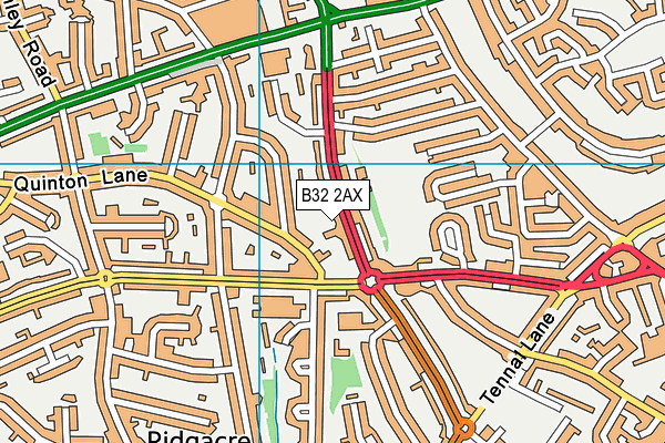 B32 2AX map - OS VectorMap District (Ordnance Survey)