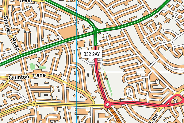 B32 2AY map - OS VectorMap District (Ordnance Survey)