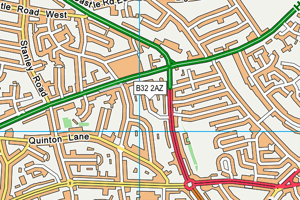 B32 2AZ map - OS VectorMap District (Ordnance Survey)