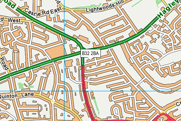 B32 2BA map - OS VectorMap District (Ordnance Survey)