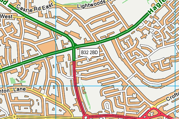 B32 2BD map - OS VectorMap District (Ordnance Survey)