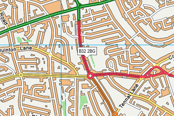 B32 2BG map - OS VectorMap District (Ordnance Survey)