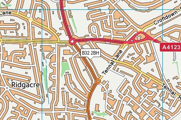 B32 2BH map - OS VectorMap District (Ordnance Survey)
