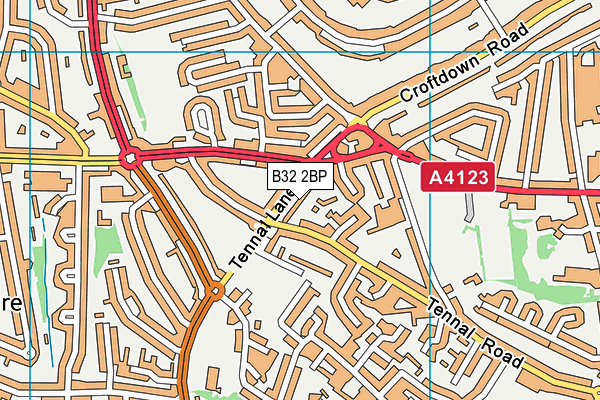 B32 2BP map - OS VectorMap District (Ordnance Survey)