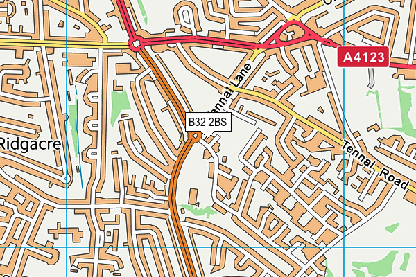 B32 2BS map - OS VectorMap District (Ordnance Survey)