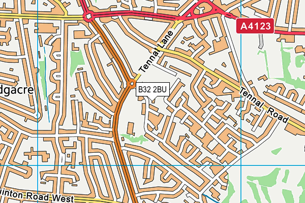 B32 2BU map - OS VectorMap District (Ordnance Survey)