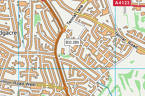 B32 2BX map - OS VectorMap District (Ordnance Survey)