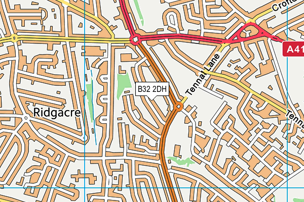 B32 2DH map - OS VectorMap District (Ordnance Survey)