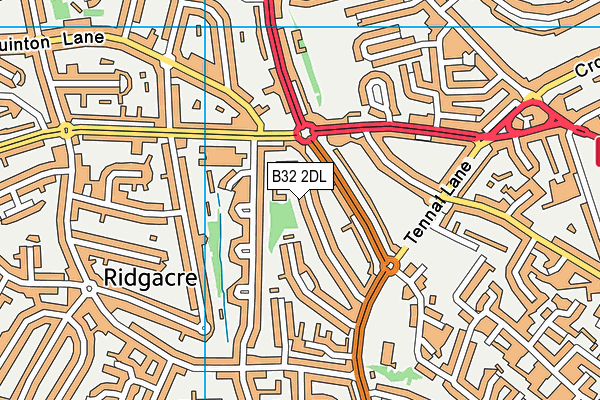 B32 2DL map - OS VectorMap District (Ordnance Survey)