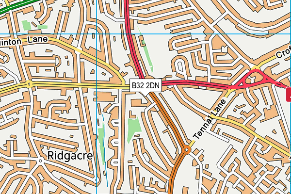 B32 2DN map - OS VectorMap District (Ordnance Survey)