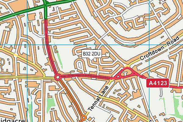 B32 2DU map - OS VectorMap District (Ordnance Survey)