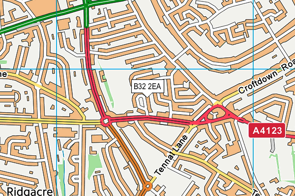 B32 2EA map - OS VectorMap District (Ordnance Survey)