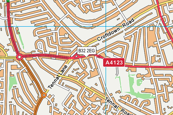 B32 2EG map - OS VectorMap District (Ordnance Survey)